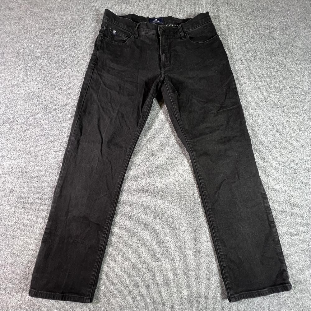 Cremieux Straight Jeans Men's 36x32 Black Cotton Denim Workwear Travel Stretch